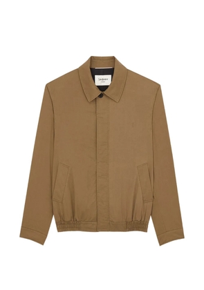 Saint Laurent Cassandre taupe button jacket - Brown