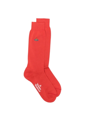 Vivienne Westwood Orb-embroidery socks - Red