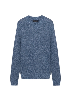 Brooks Brothers V-neck mouliné-knit sweater - Blue