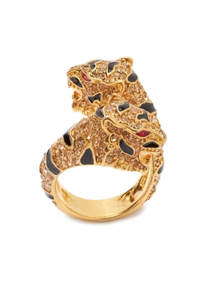 Roberto Cavalli tiger-motif ring - Gold