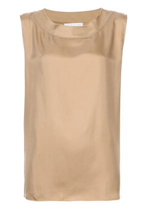Fabiana Filippi sleeveless blouse - Brown