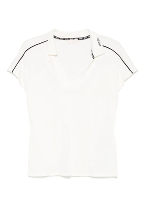 LIU JO piqué polo top - White
