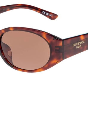 Balenciaga Eyewear oval-frame tortoiseshell sunglasses - Brown