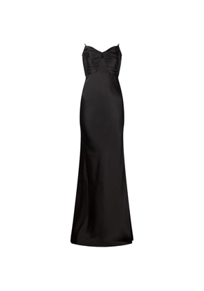 Elisabetta Franchi twisted strap maxi dress - Black