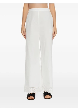By Malene Birger Gretana broderie-anglaise trousers - White