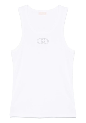 LIU JO logo-embroidered tank top - White