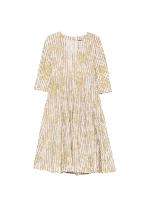 Antonio Marras striped floral dress - White