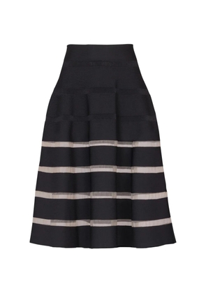 Balmain striped skirt - Black