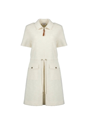 Moncler zip fastening mini dress - White