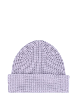Loro Piana ribbed beanie hat - Purple