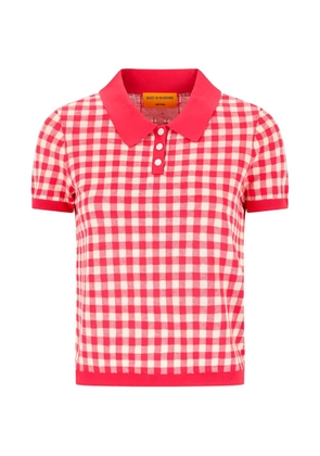 Guest In Residence gingham polo shirt - Red