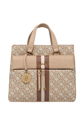 LIU JO monogram tote bag - Neutrals