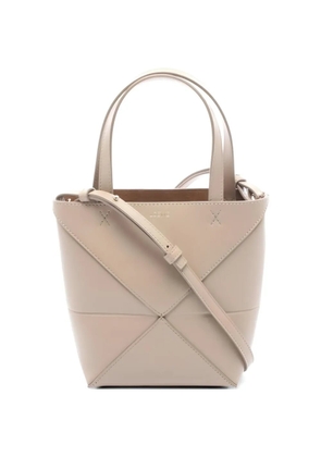 Loewe Pre-Owned 1910s mini Puzzle Fold leather bucket bag - Neutrals