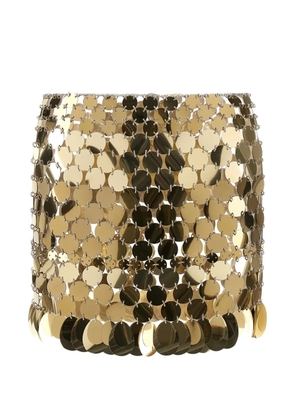 Rabanne disc-embellished skirt - Gold