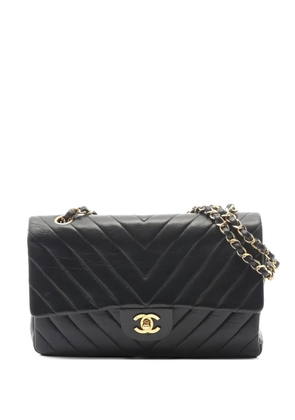 CHANEL Pre-Owned 1989-1991 Chevron-quilted shoulder bag - Black