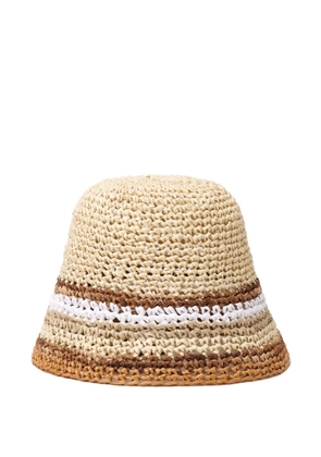 Fabiana Filippi striped bucket hat - Neutrals