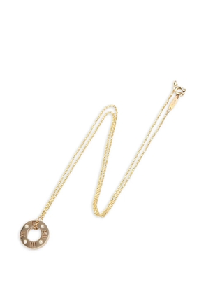 Tiffany & Co. Pre-Owned 2010s Atlas diamond round-pendant necklace - Gold