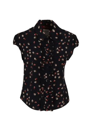 Max Mara floral short-sleeve shirt - Blue