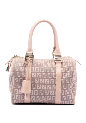 Fendi Pre-Owned 2000-2010 Small Zucchino Canvas Forever Bauletto boston bag - Pink