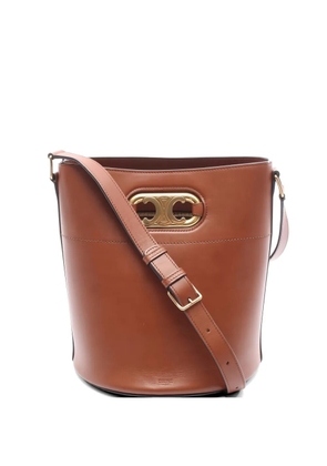 Celine Pre-Owned 2010s Mailon Triomphe leather bucket bag - Brown