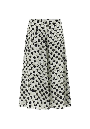 FENDI jacquard polka-dot midi skirt - White