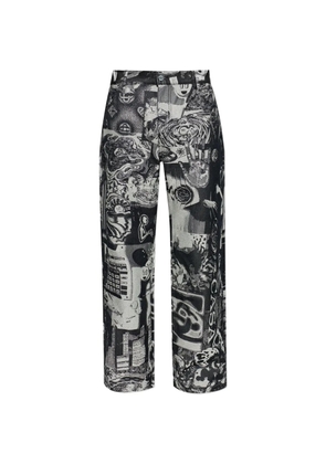 Casablanca graphic-print jeans - Black