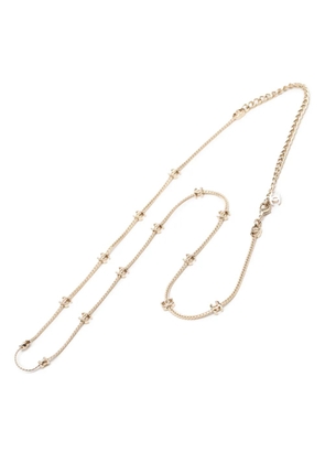 CHANEL Pre-Owned 2025 CC Gold Plated Station Chain Long Necklace costume necklace