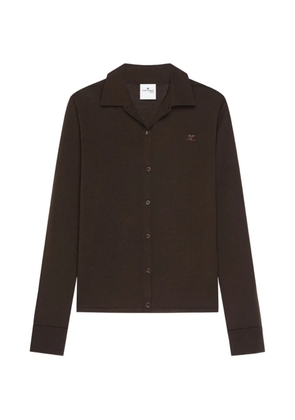 Courrèges notched-collar cardigan - Brown