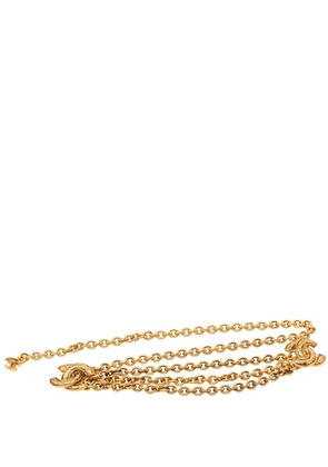 CHANEL Pre-Owned 1970-1980 Gold Plated CC Triple Chain belt