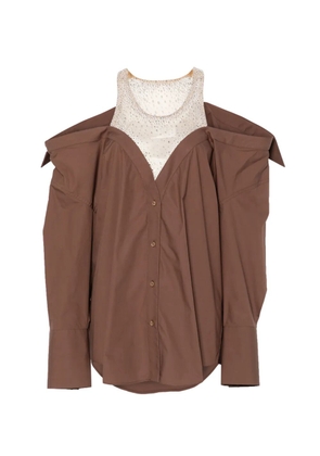 Giuseppe Di Morabito long-sleeve mini dress - Brown