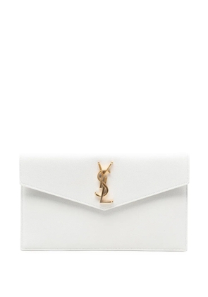 Saint Laurent Pre-Owned 2022 Grain De Poudre Uptown Pouch clutch bag - White
