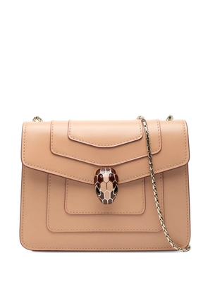 Bvlgari Pre-Owned 2010-2025 Small Leather Square Serpenti Forever Chain crossbody bag - Brown