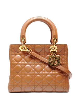 Christian Dior Pre-Owned 1999 medium Lady Dior leather tote bag - Brown