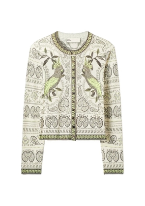 Tory Burch printed wool cardigan - Neutrals