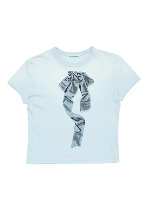 Acne Studios ribbon-print T-shirt - Blue