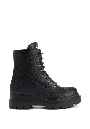Giuseppe Zanotti Evin laced logo detail boots - Black