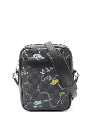 Louis Vuitton Pre-Owned 2019 damier graphite map shoulder bag - Black
