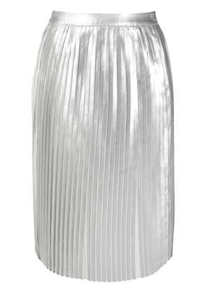 Calvin Klein Jeans metallic sheen pleated skirt - Silver