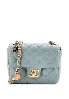 CHANEL Pre-Owned Casino Royale Charms Square Flap Bag Quilted Lambskin with Enamel Mini shoulder bag - Blue