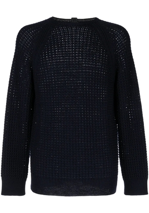 LOEWE open-knit crew-neck jumper - Blue