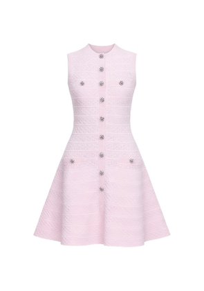Self-Portrait button A-line dress - Pink