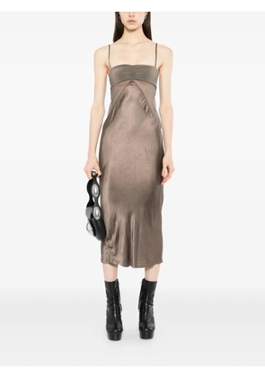 Rick Owens sheer panelled dress - Neutrals