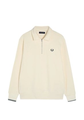 Fred Perry zip logo polo shirt - Neutrals