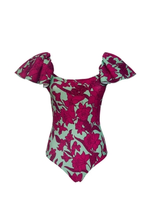La DoubleJ floral-print swimsuit - Pink