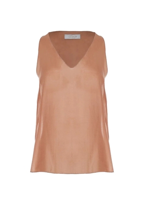 Devotion V-neck sleeveless blouse - Brown