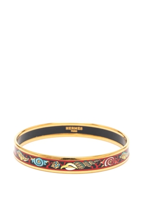Hermès Pre-Owned 20th Century Narrow Shells Enamel Bangle 70 costume bracelet - Gold