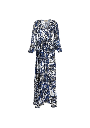 alessandro enriquez belted maxi dress - White