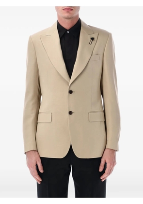 Lardini button notched lapel jacket - Neutrals
