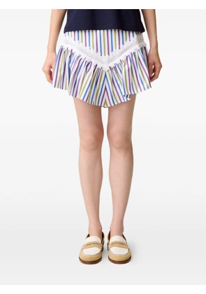 Claudie Pierlot striped lace A-line mini skirt - White