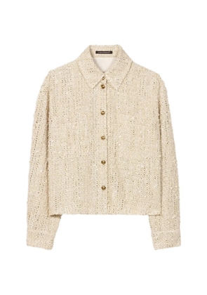 Luisa Cerano buttoned tweed overshirt - Neutrals